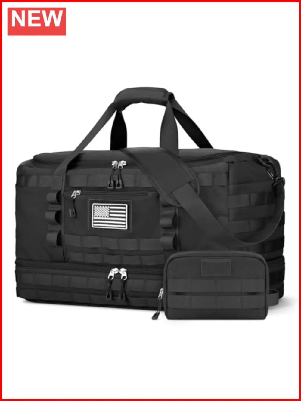 Carry On Duffel Bag with Shoe Compartment and Toiletry Bag